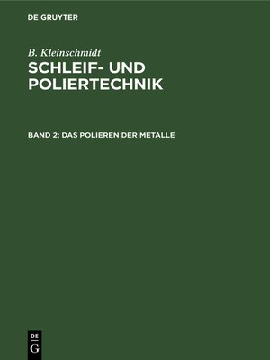cover image of Das Polieren der Metalle